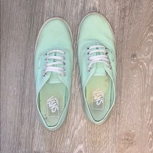 Mint colored Vans (slight wear and tear)